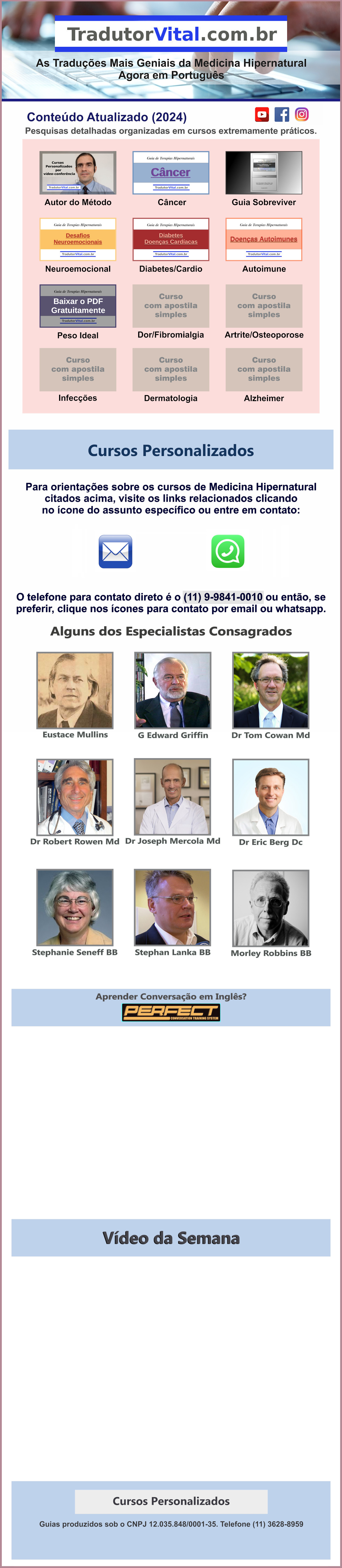 Tradutor Vital: Cursos de Medicina Hipernatural em Português